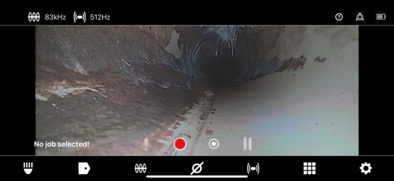 Sewer camera inspection before cleaning