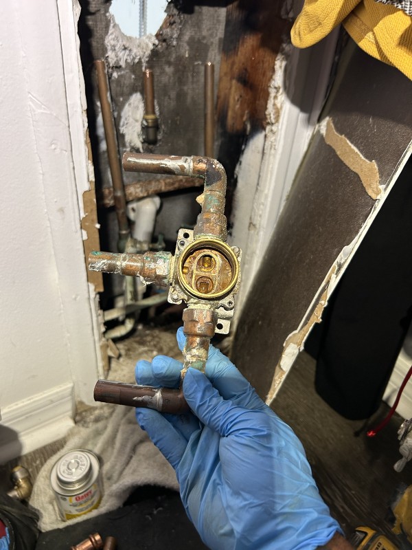 Removed Delta valve and cartridge