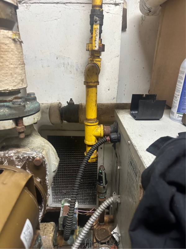 Old gas line removed