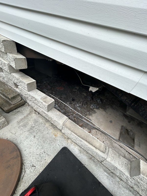 Poly pipe removed from system