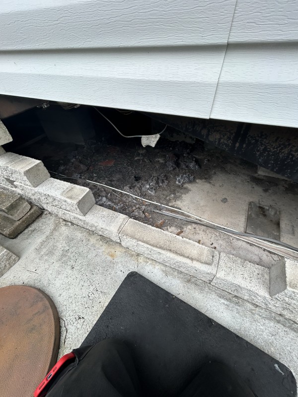 Final inspection of crawlspace pipe repair