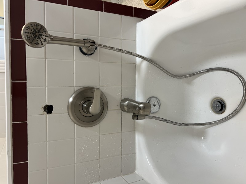 Shower valve trim test