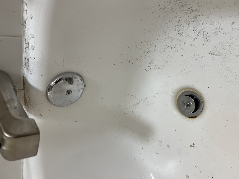 Final trim install in bathroom