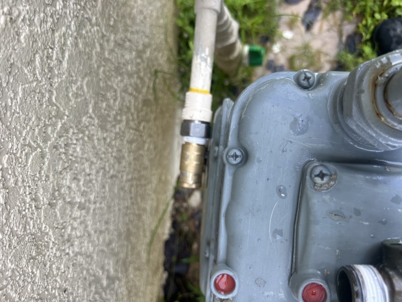 Final pressure test and inspection after PRV replacement — no leaks