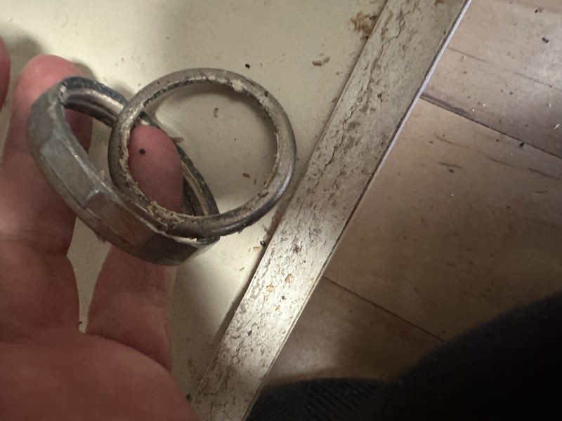 Installing new washers and tightening slip-joint nuts