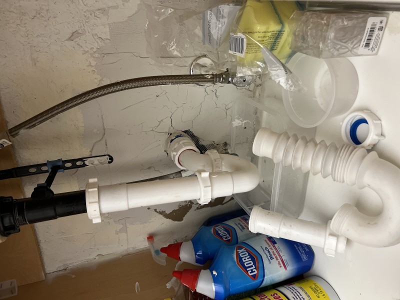 Final flow test confirming smooth drainage and no leaks