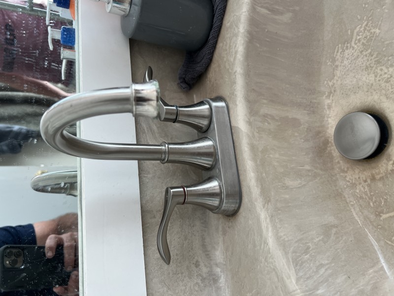 Work context related to kitchen faucet service during aerator installation