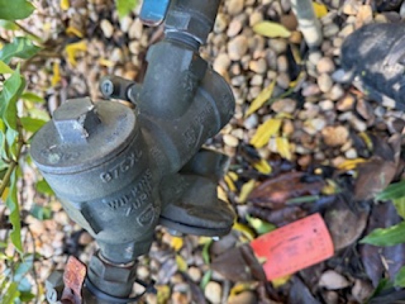 Wilkins 975 XL RPZ backflow preventer reassembled and verified during return-to-service checks, Brooksville, FL, December 2025