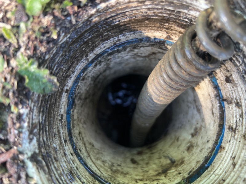 Using drain cleaning equipment to snake the main drain line for a branch line stoppage, Zephyrhills, FL, December 29, 2025