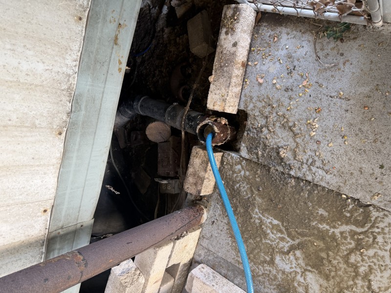 Drain auger cable running deeper into the main sewer line during clearing attempt, Tampa FL February 5 2026