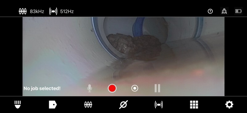 Sewer camera inspection in progress to confirm pipe condition after drain clearing and identify any remaining restrictions, Tampa, FL, February 23, 2026