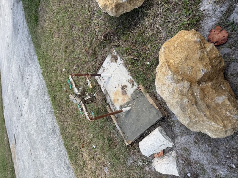 New backflow preventer installed and connected to water service line, Sarasota FL, April 2026